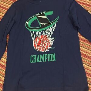 NWT Champion Athletic Basketball Navy Long-Sleeved Boys T Size M